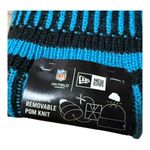 Carolina Panthers New Era Football NFL Beanie Winter Hat Removable Pompom NWT Blue Photo 3