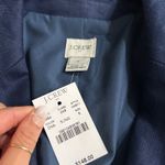 J.Crew Women's Beautiful Linen Blazer Ruffle Accent NWT Blue H4911 Sz 6 Photo 4