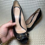Gucci | Size 37 Black Quilted Heels Horsebit Guccissima Silver Buckle Photo 3