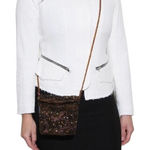 Gibson  Raw Edge Tweed Blazer Off White & Black Medium / M Photo 0