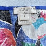 J.Crew Womens Tank Top Size 2 Floral Linen Blend Peplum Sleeveless Multicolor Photo 5