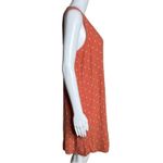 Madewell Dress Womens Medium Orange White Polka Dot Heather Button Front Casual Photo 1