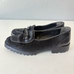 Donald J Pliner Womens 6.5 M Loafers Black Faux Fur Flat Bow Shoes Made In Italy Photo 2