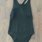 COS Women's Twist-Back One Piece Swimsuit in Dark Khaki Size US 8 / Medium Photo 3