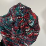 Trillium Slouchy Beanie Hat in Tinsel, Teal, White, Red, and Maroon One Size Blue Photo 1