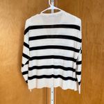 ZARA  Striped V Neck Cardigan Cream Black Long Sleeve Button Up Knit Women S Photo 2