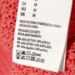 American Eagle  Medium Henley Sweater Medium Pink Cotton Knit Relaxed Pullover Photo 3