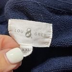 Lou & grey Side Stripe Cozy Cotton Terry Sweatshirt Navy Green Size XXL Photo 3
