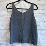 J.Crew Shirt Womens 8 Sage green Tank Top Crushed Velvet Cropped Scoop Neck Photo 2