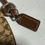 Coach  Small Tan and Brown Signature Wristlet Zip Pouch/Wallet Photo 1