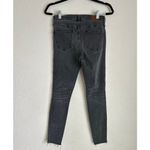 Madewell  9" High Rise Skinny Charcoal Wash Distressed Cut Off Jeans 28 | 6 Tall Photo 2