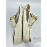 Crocs Sanrah Hammered Circle Gold Cream Wedge Thong Sandal Womens Size 11 Photo 7