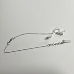 Saint Laurent YSL Cassandre Monogram Palladium Logo Charm Bracelet Silver Photo 5
