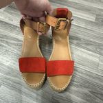 See By Chloe  Glyn Mid Wedge Platform Espadrilles Suede Red 38 Photo 2