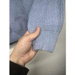 SHEIN Light Blue Waffle Knit Sweater Photo 5