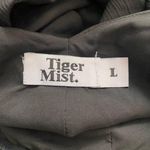 Tiger Mist SZ L cropped black long sleeve ruffle blouse Photo 3