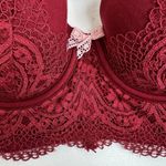 Victoria's Secret  32D Bra Body By Lined Demi Underwire Red Lace Sexy Holiday Photo 2