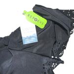 Cacique NWT  Swim No Wire Relaxed Laser Cut One Shoulder Black Tankini 18 Photo 5