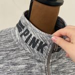 PINK - Victoria's Secret Pink Victoria’s Secret spellout logo space dye high neck half zip sweatshirt M Photo 5
