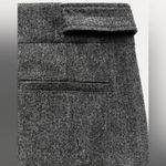 ZARA WOOL BLEND WIDE LEG PANTS ZW COLLECTION Belted Black/Grey Size XL NEW Photo 14