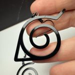 Naruto Hidden Leaf Village Logo Anime Dangle Pierced Earrings Lot Of 2 Photo 11