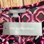 Ny Collection Women Long Sleeve Cowl Neck Geometric Print Midi Dress Size Small Photo 7