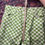 Bershka Green Checkered Straight Leg Jeans Photo 7