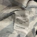 Chicwish ALLOVER STRIPE PRINT EMBOSSED PLEATED MIDI SKIRT MEDIUM Photo 3