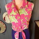 Tahiti Reef Club Vacation Style Top Button & Tie Bottom Medium Pink Photo 0