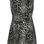 Phoebe Couture  Women’s Dress 6 Animal Print Gray Black Sleeveless Back Zip Photo 0