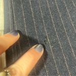 Boden Dark Navy Blue/Black Pinstripe Dress Pants; 10 Regular Women’s Black Photo 2