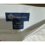 Democracy  Ab-Solution Jeans Womens 16P Wide Leg cropped White high rise pull on Photo 4