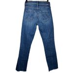 MOTHER Mid Rise Dazzler Ankle Fray 25 Opposites Attract Stretch Retail $238 Blue Photo 4