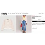 Maje  Moovida Metallic Cardigan Sweater In Camel Fall‎ Preppy Minimalist Luxury Photo 2