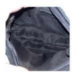 Fossil Vintage Black Leather Slouch Saddle Crossbody Bag with Key Zipper Pull Photo 5