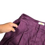 Anthropologie  Maeve The Avery Pleated Trouser Shorts Violet Women’s Size: 4 Photo 5