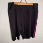 Bebe Sport Bike Shorts Black Pink Stripe Photo 1