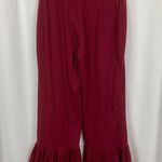 Matilda Jane Burgundy Red Big Ruffle Bottom Pants Sz.S Photo 8