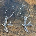 Flying Swallow Earrings Silver Photo 1