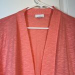 J.Jill  Linen Blend Open Front Cardi Coral Orange Beach Size XLP EUC #0637-OC Photo 5