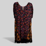 Uncle Frank  Anthropologie colorful rose print mid length dress Large whimsigoth Photo 1