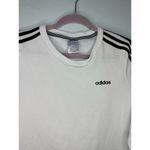 Adidas  Crewneck Sweatshirt Women's Size Small 8-10 White Black Stripe Pullover Photo 1