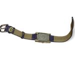 Vintage rectangle quartz watch purple crocodile pattern leather rhinestone Photo 2