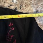 Fashion Bug Vintage 90’s Dress Embroidered Roses Black Burgundy Suede One Piece Jacket Sz 12 Photo 7
