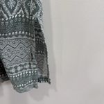 Lucky Brand Short Sleeve Midi Shirt Dress Sz 1X Pockets Rayon Green Garden Party Photo 5