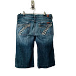 7 For All Mankind Dojo Faded Blue Denim Knee Length Bermuda Jean Shorts Sz 27 Photo 2