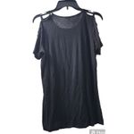 BKE Black Cold Shoulder Top Casual Short Sleeve Shirt Size S Photo 2