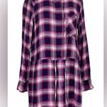 Gap  plaid long sleeve dress in pink & navy XS Photo 1