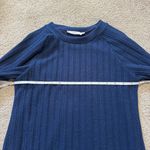 Lush Clothing Anthropologie Lush cozy navy blue ribbed mini sweater shift dress, size XS Photo 4