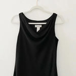 Alyn Paige Vintage Y2K Asymmetric Cowl Neck Midi Dress Black Size 5/6 Photo 7